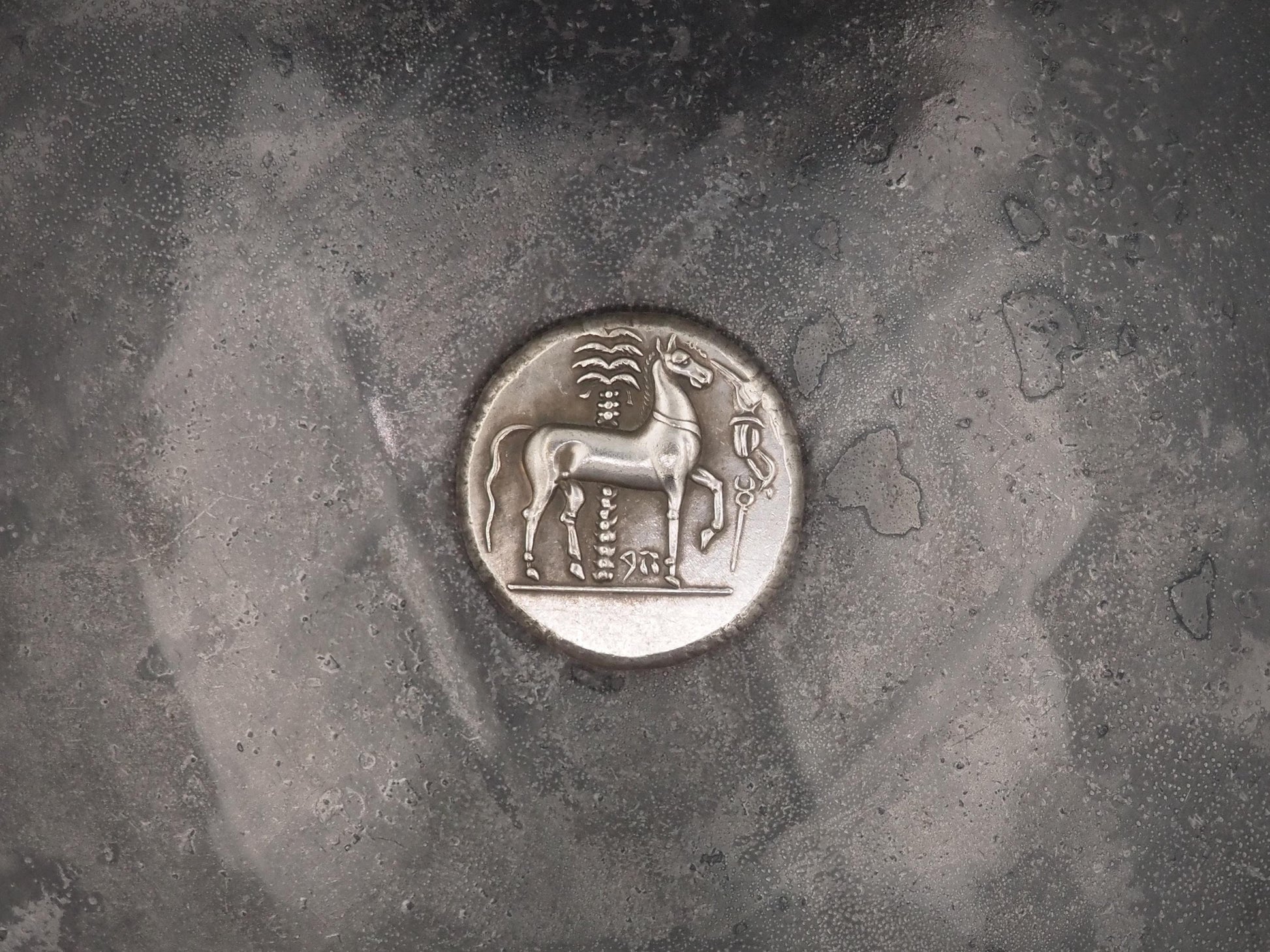 Replica of Hevy Ancient Greek Coin Sicily, Siculo-Punic Tetradrachm Circa 350-315 B.C. - Head Of Arethusa - In Plating - Great Collectable