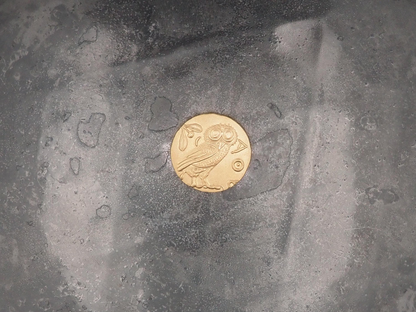 Hand Struck (Gold) Athenian Owl Tetradrachm Ancient Greek Replica Coin