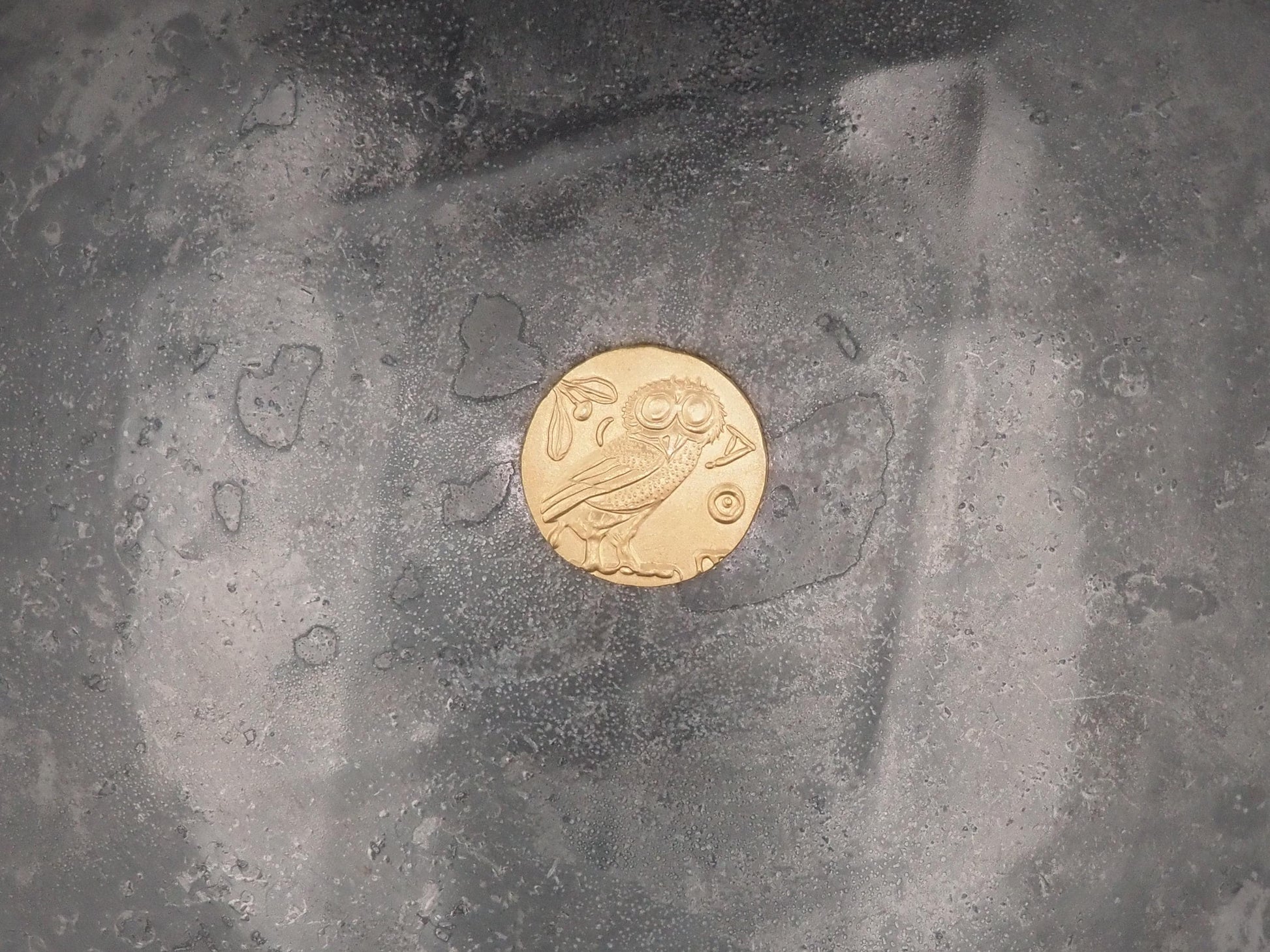 Hand Struck (Gold) Athenian Owl Tetradrachm Ancient Greek Replica Coin