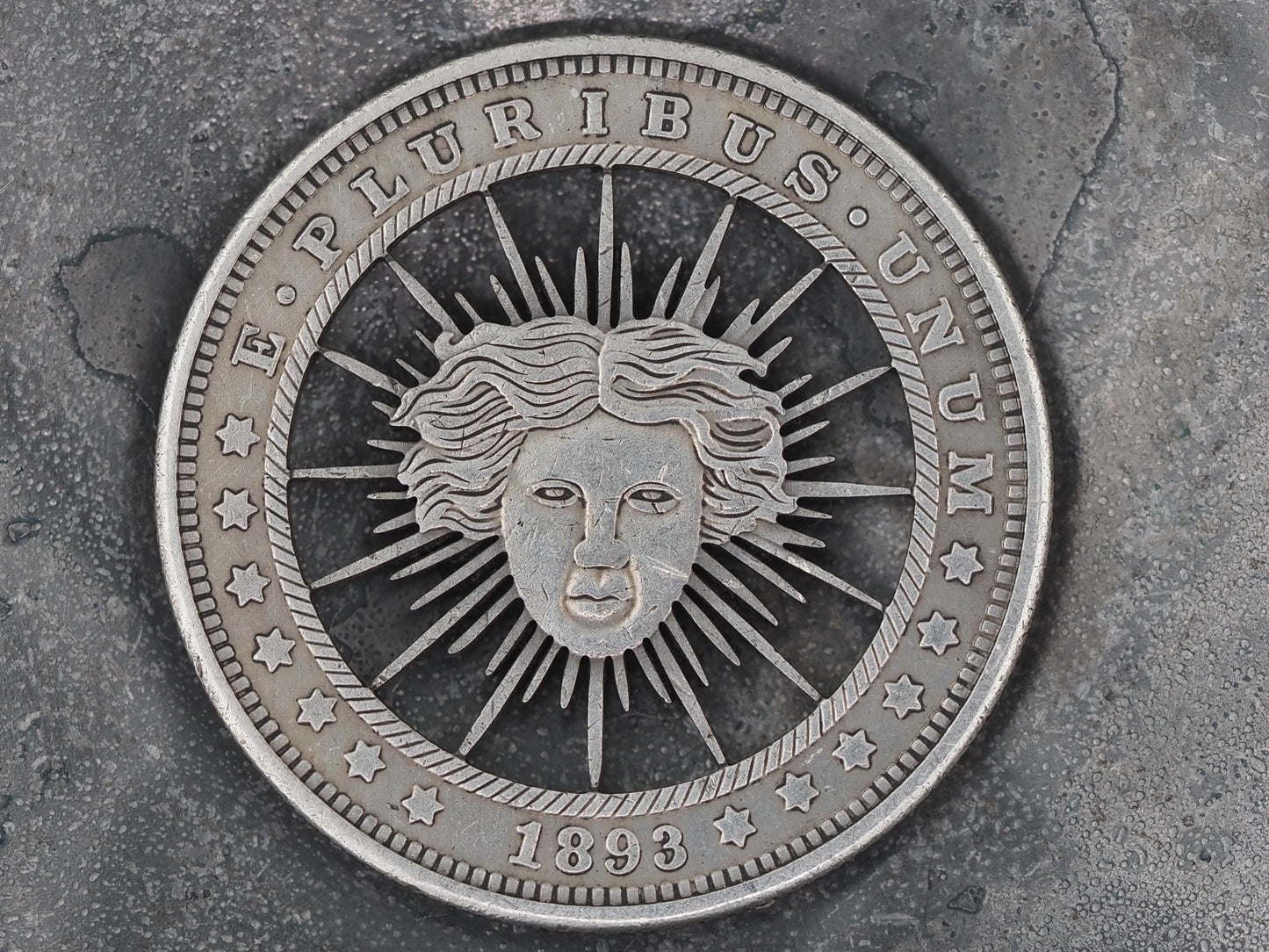 Cut Medusa Sunburst Crown Morgan Hobo Coin - Italian/Greek/Renaissance/Mythology/Gorgon/Roman Empire/Icon/Sigil – Collectible Or Pendant