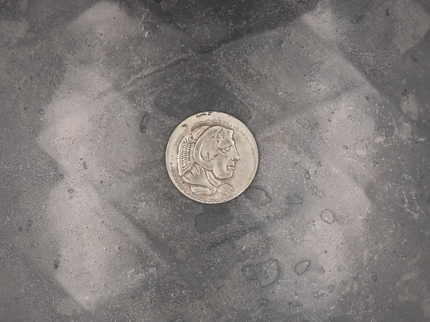 Replica of Ancient Greek Alexander the Great Coin in Silver Plate - Great Collectable Or For RPG Gaming Counter