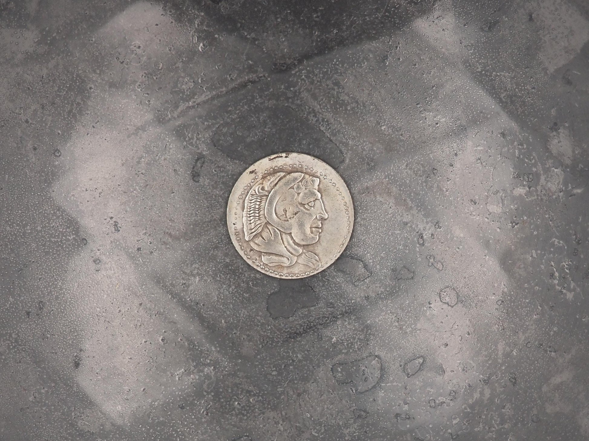 Replica of Ancient Greek Alexander the Great Coin in Silver Plate - Great Collectable Or For RPG Gaming Counter