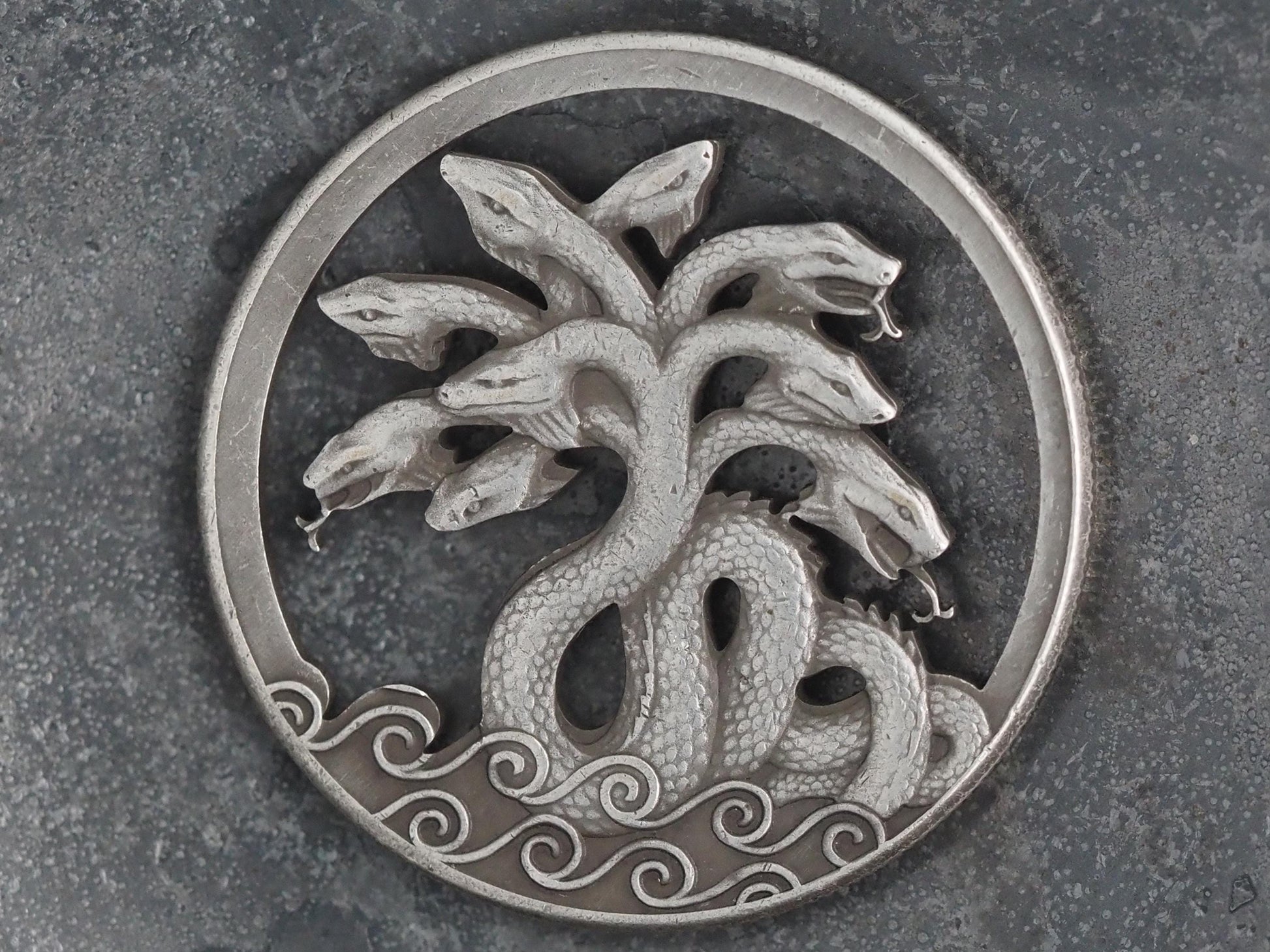 Cut Hydra Morgan Hobo Coin - Ancient Greek/Roman/Mythology/Monster/Beast/D&D/RPG/TCG/Sigil/Grand Tour/Icon– Collectible, Counter Or Pendant