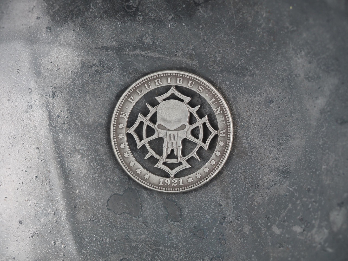 Cut Vampire Skull Sigil Morgan Hobo Coin - Memento Mori/Vanitas/Gothic/Masonic/Cult/Occult/Death/Skull/Fun/Gift – Collectible Or Pendant