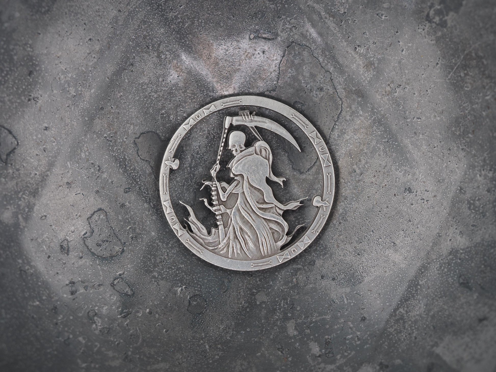 D&D Ferryman Of The Dead Hobo Hand-Cut Coin – Skull/Memento Mori/Dungeons And Dragons/RPG TCG Gift/Counter/Token – Collectible Or Pendant