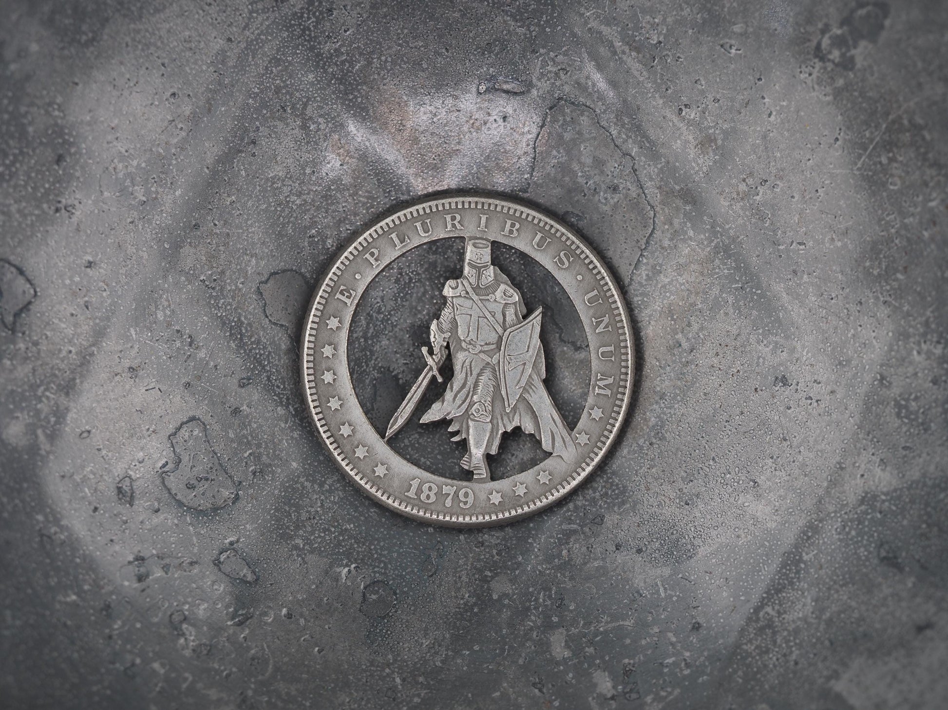 Cut Knights Templar Morgan Hobo Coin - Freemasonry/Masonic/Guild/Creed/Holy Crusades/History/Relic/Medieval/War – Collectible Or Pendant