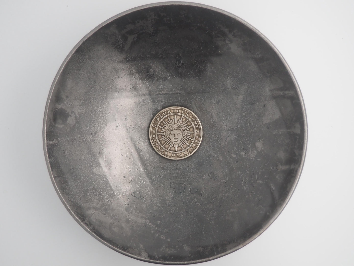 Hand Struck Morgan Silver Dollar Ancient Medusa Sunburst - D&D, RPG, MTG Gaming Coin/Token/Medal