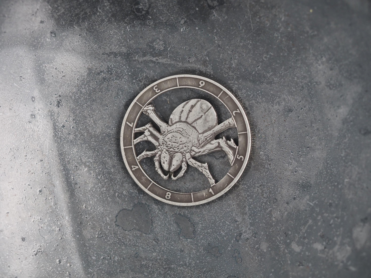 Cut D&D Spider Morgan Hobo Coin - Memento Mori/Vanitas/Ancient Monster/RPG/TCG/Counter/Role Play/Gaming/Token – Collectible Or Pendant