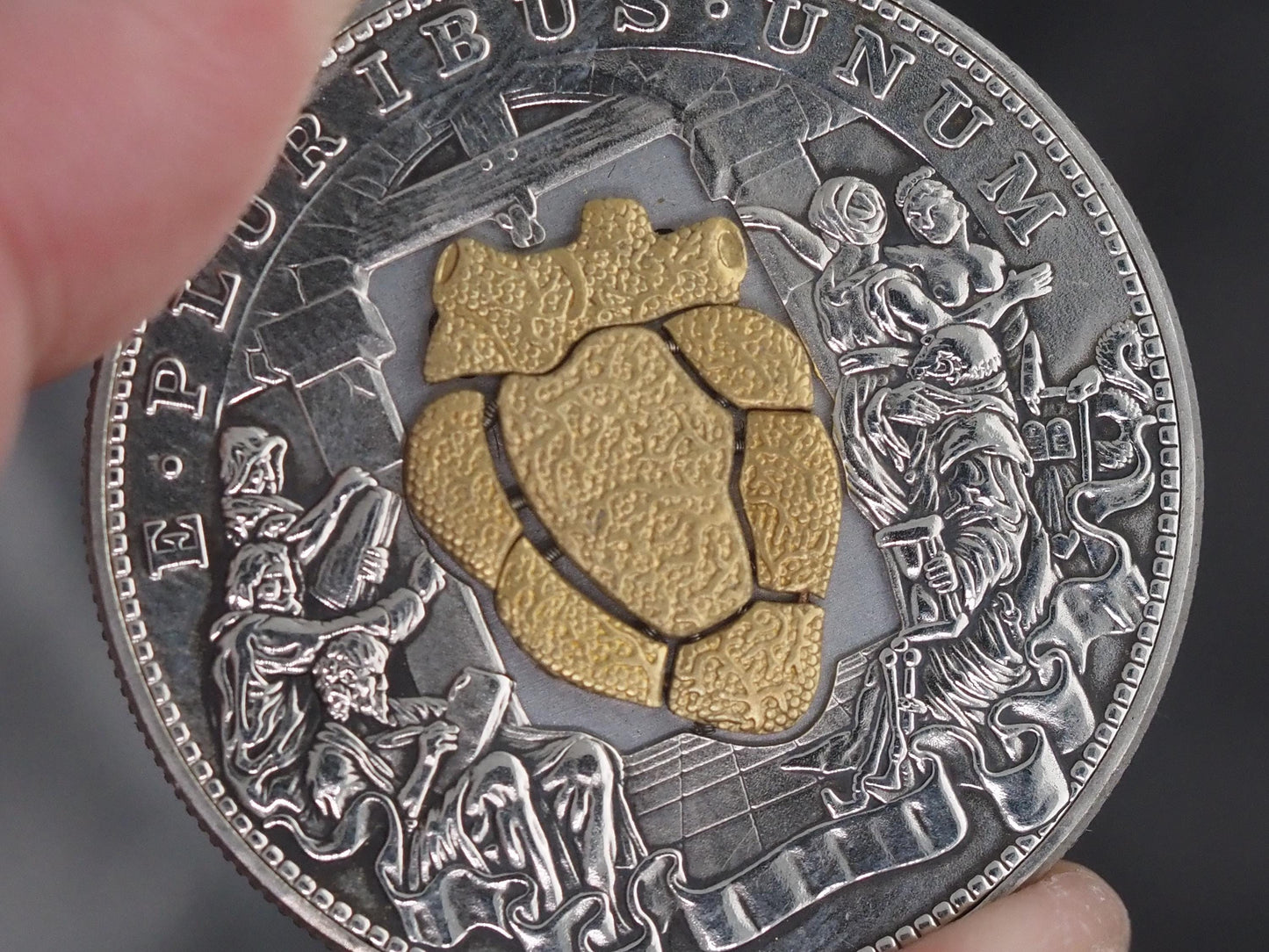 The Heart Of The Senate Mechanical Morgan Dollar Replica (Gold) - Roman/Empire/Greek/Politics/Diplomacy/Empire - Roman Booteen/Moving Coin