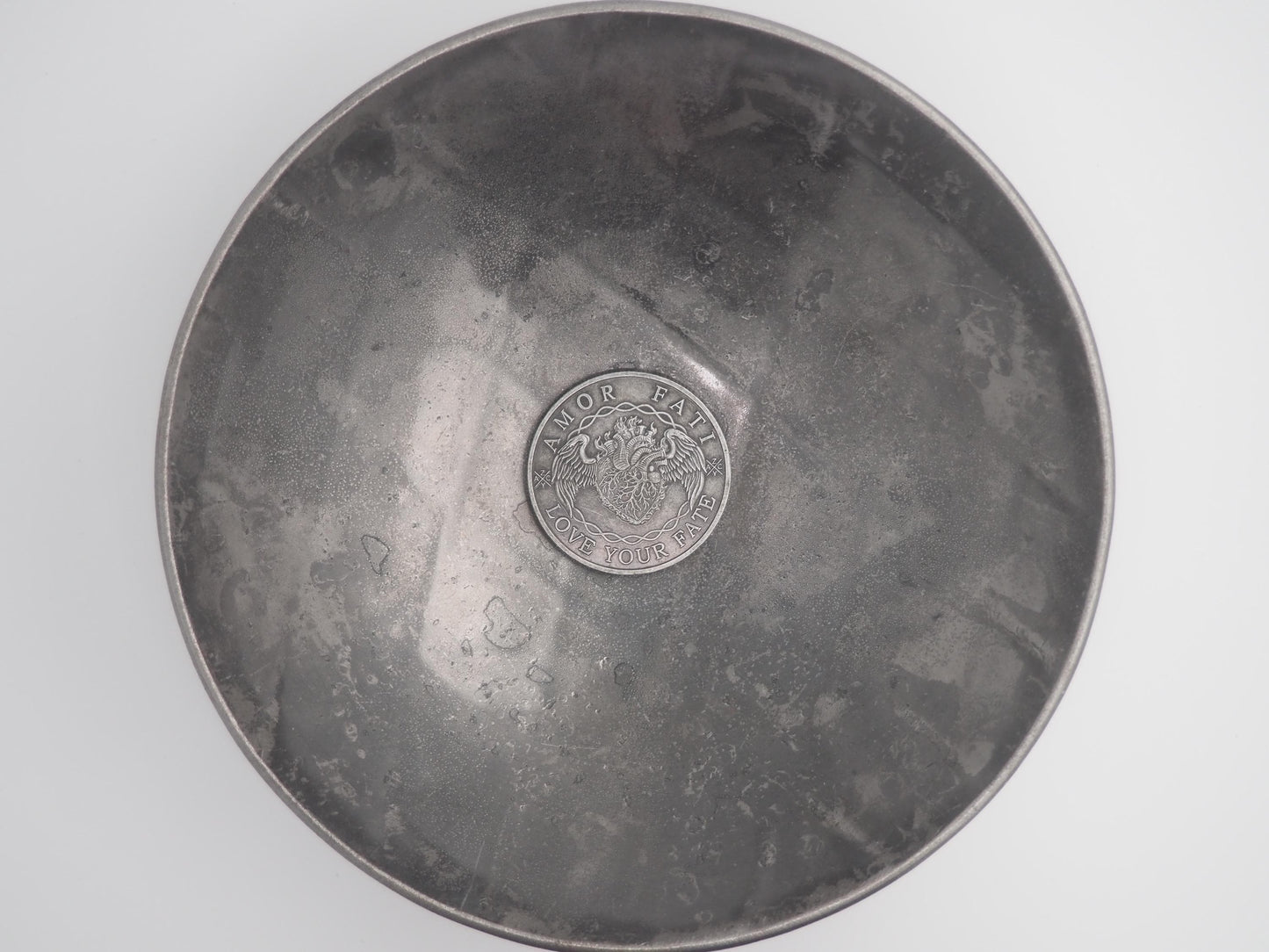 Silvered Memento Mori - "Love Your Fate" Coin - Hand Struck RPG TCG D&D Token/Medal -Skeleton/Vanitas/Death/Freemasonry/Masonic Relief