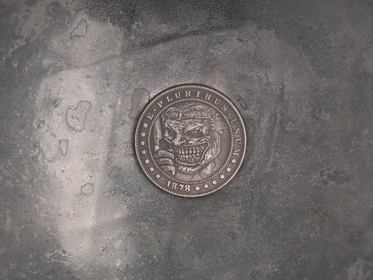 Hand Struck Joker Ready To Put A Smile On That Face - U.S.A. Morgan Dollar .999 Plated Replica Coin/Token For A Cabinet Of Curiosities