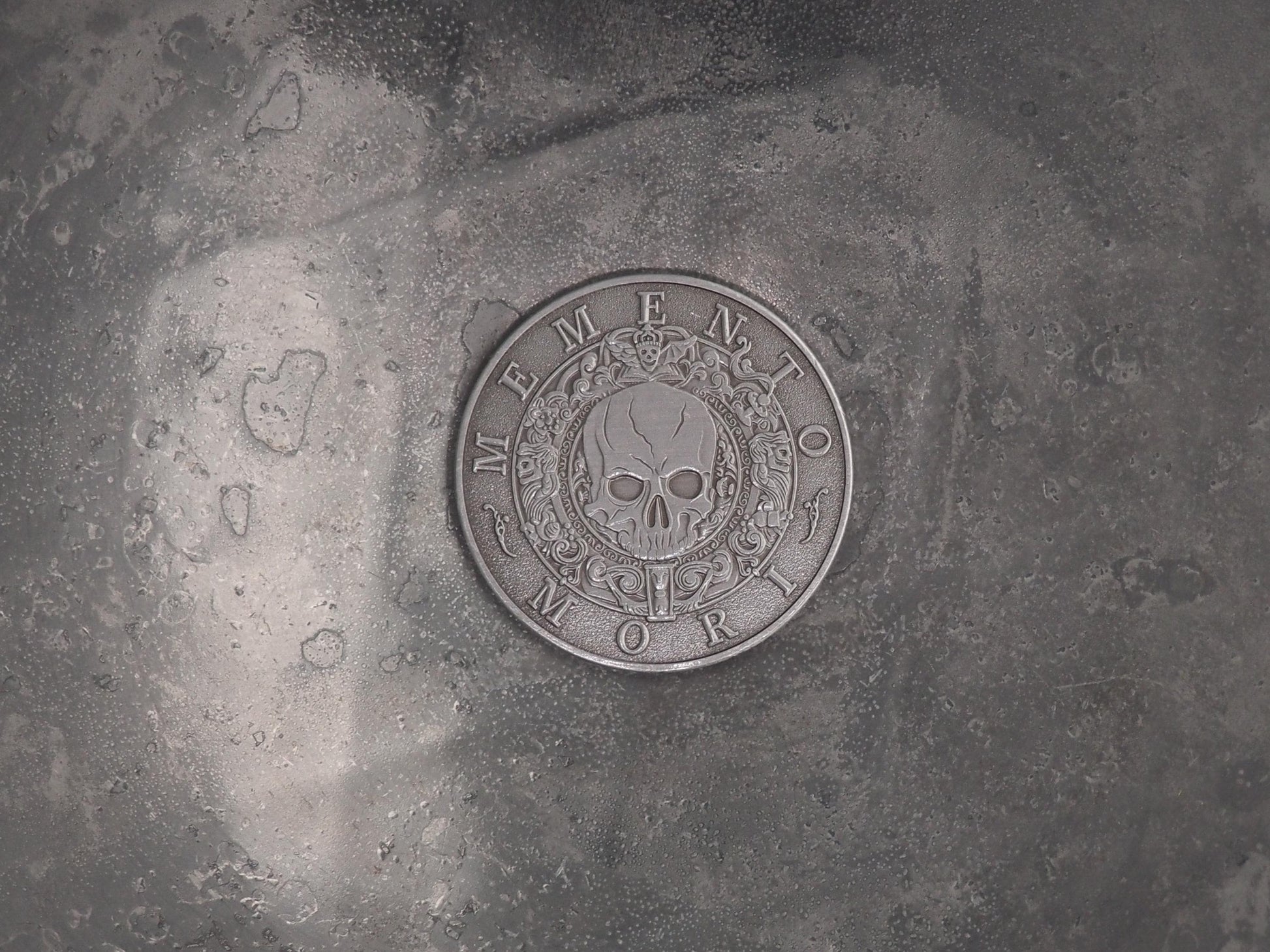 Hand Struck Memento Mori Carpe Diem Token - Skull/Vanitas/Death/Medal Antiqued Plated Unique Collectors Coin