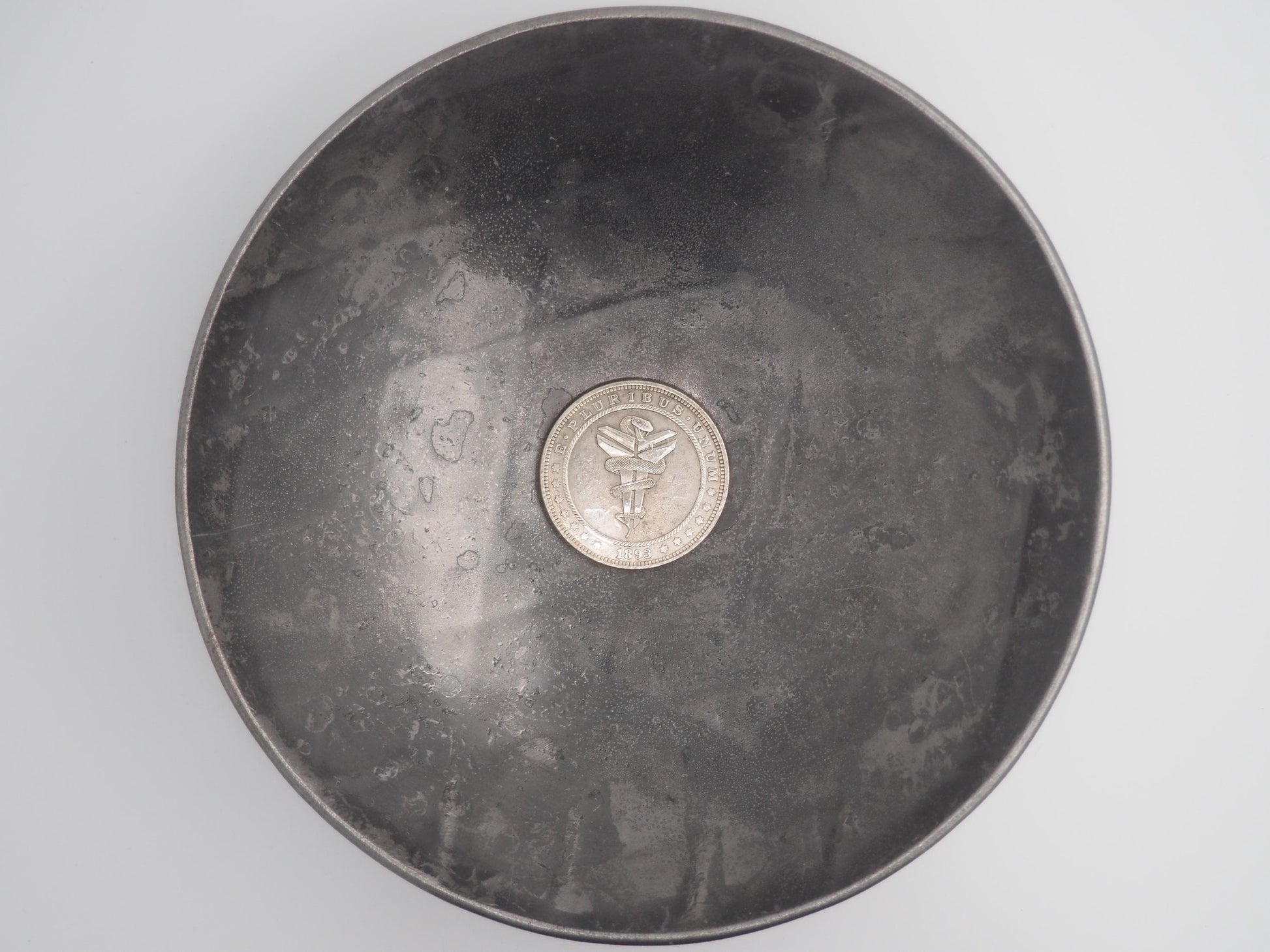 Hand Struck Morgan Silver Dollar Snake Brutalist Sigil