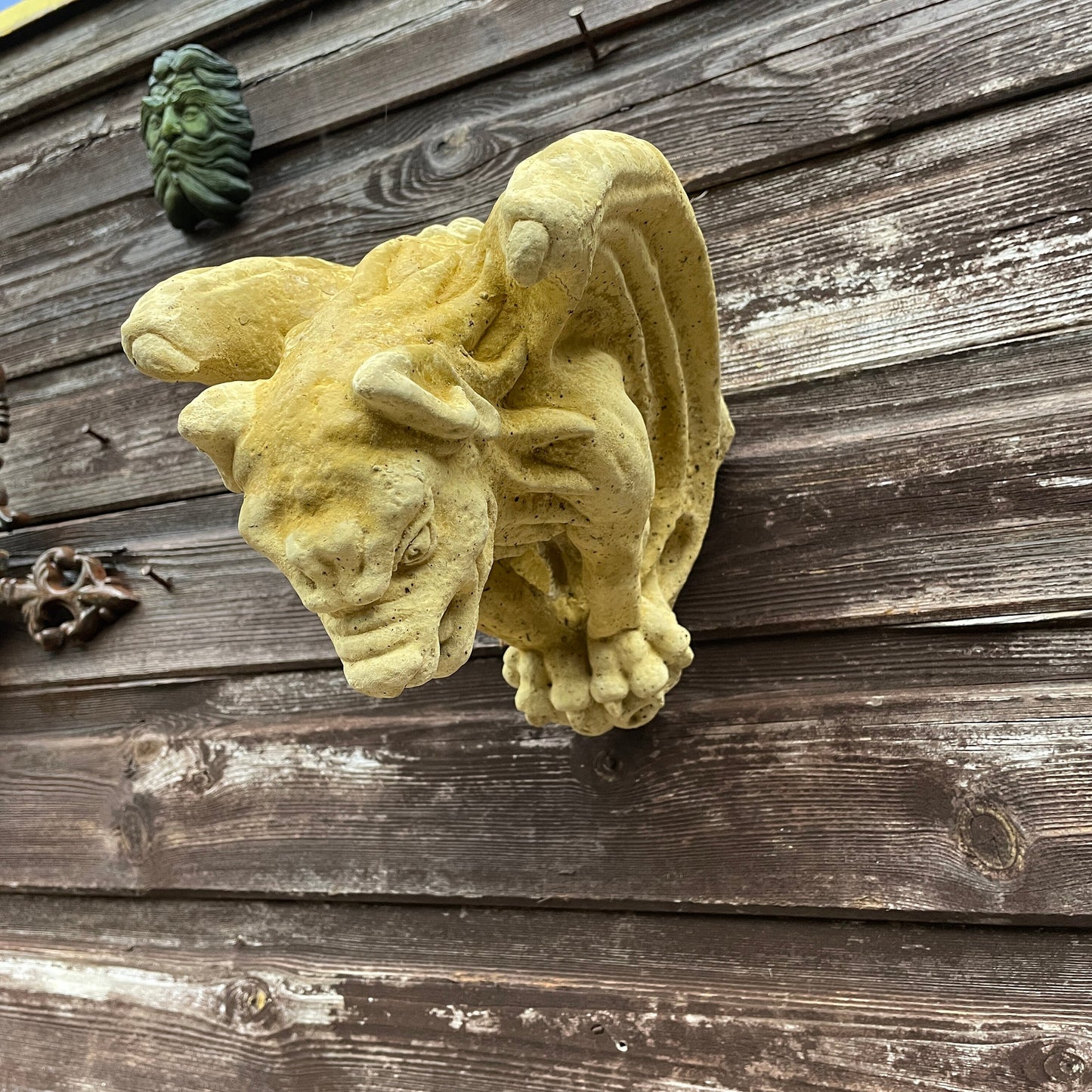 Plain Memento Mori Ornament / Medieval Style Art / Gothic Church Gargoyle Wall Hanging Corbel Sculpture