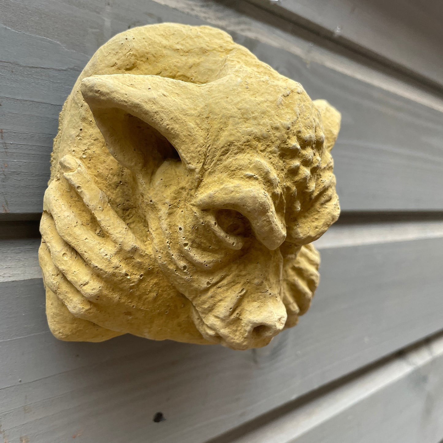 Plain Memento Mori / Medieval Style Sculpture / Gothic Church Gargoyle Wall Art Plaque