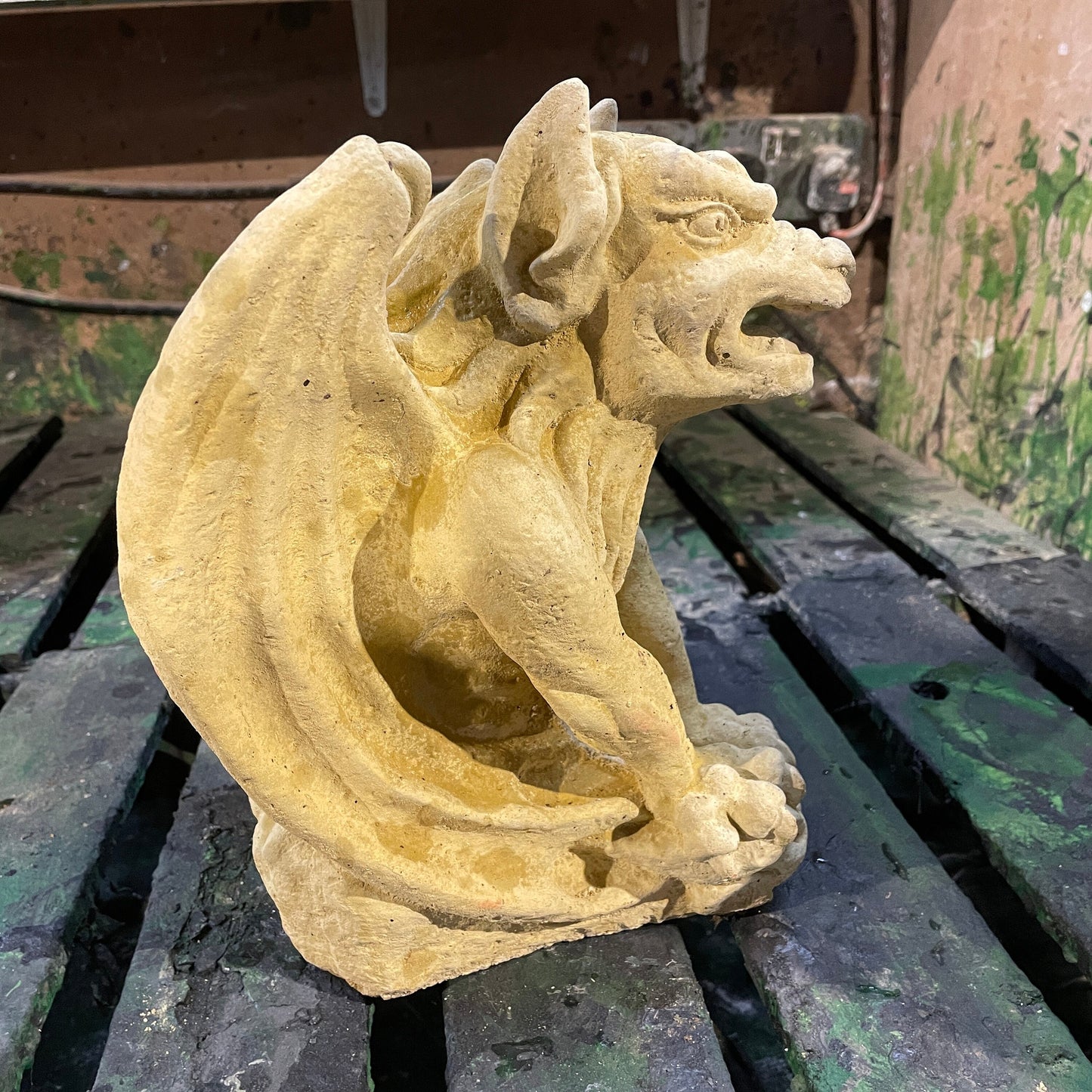 Plain Memento Mori Ornament / Medieval Style Art / Gothic Church Gargoyle Wall Hanging Corbel Sculpture
