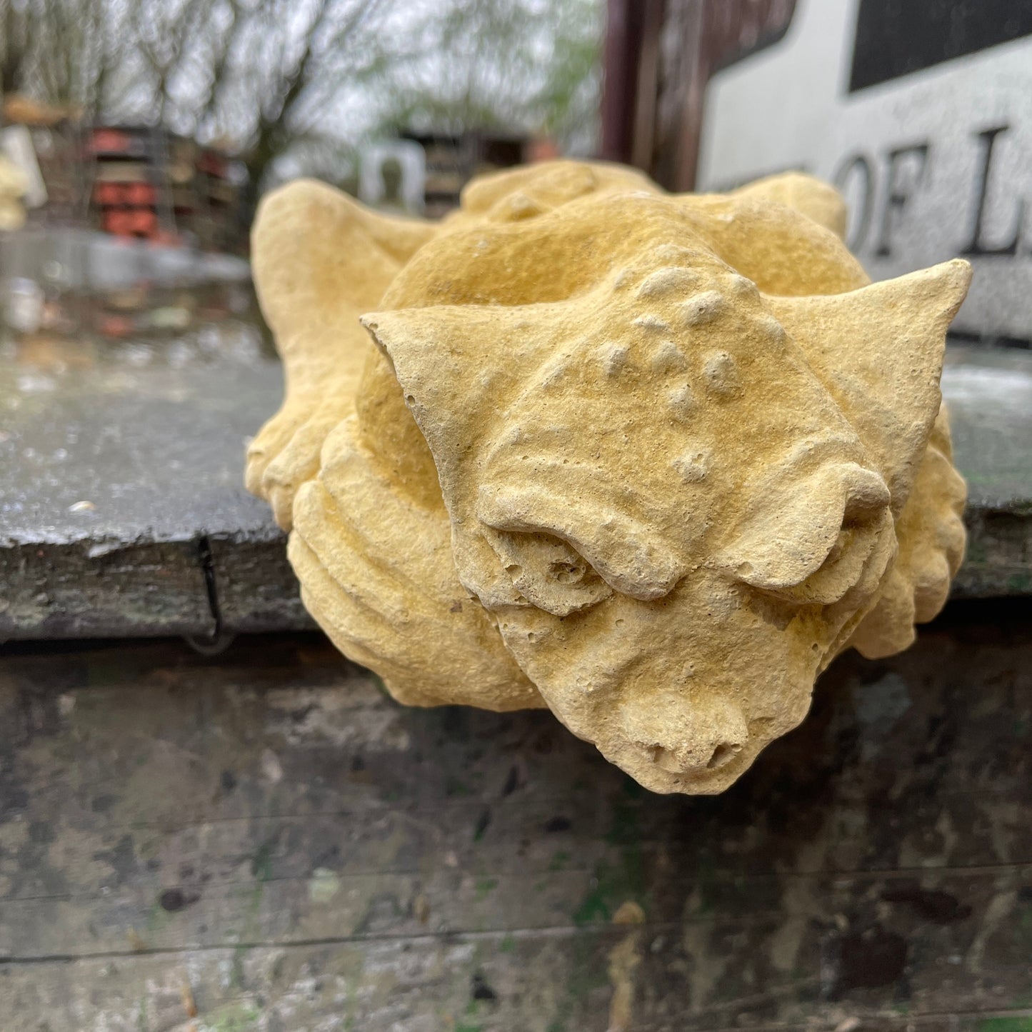 Plain Memento Mori / Medieval Style Sculpture / Gothic Church Gargoyle Wall / Shelf Hanging Ornament