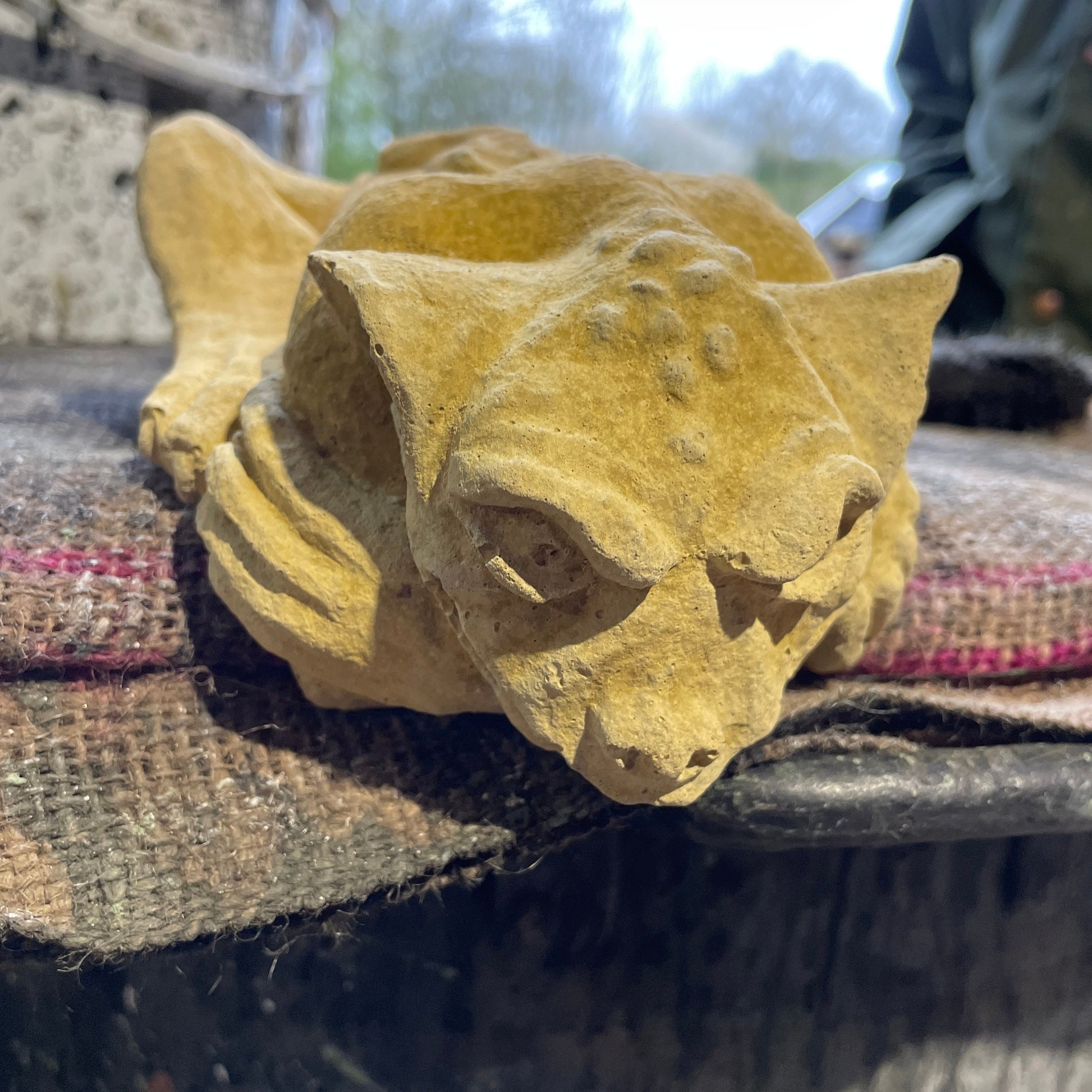 Plain Memento Mori / Medieval Style Sculpture / Gothic Church Gargoyle Wall / Shelf Hanging Ornament