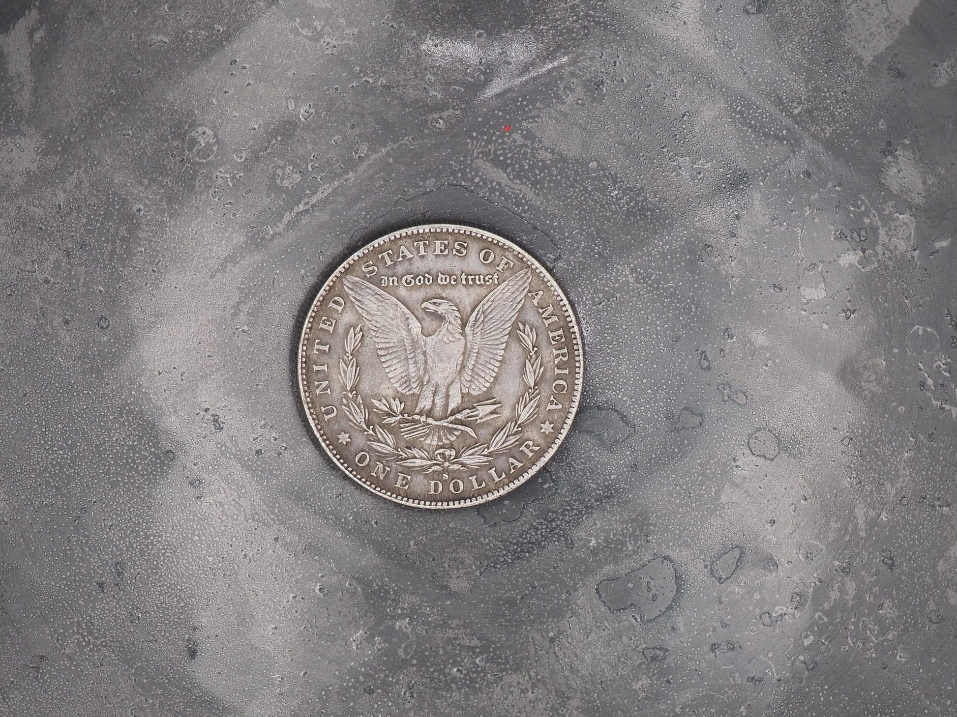 Hand Struck Morgan Silver Dollar Carved/Skull/Vanitas/MementoMori/Occultist/Satanist/Devil/Hell .999 Silver Plated Replica Coin/Token/Medal