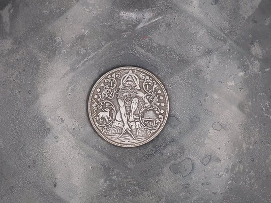 Hand Struck Morgan Silver Dollar Carved/Hobo/Skull/Vanitas/MementoMori/Death/God/Freemasonary .999 Silver Plated Replica Coin/Token/Medal