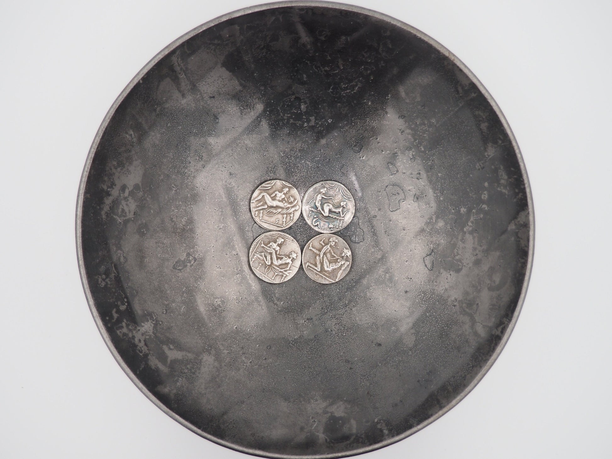 Set Of 5-8 - Silver-Plated Replica Spintria Roman Era Brothel Entry Coin - Collectable, Gaming Tokens - Great For Jewelry Making As Pendents