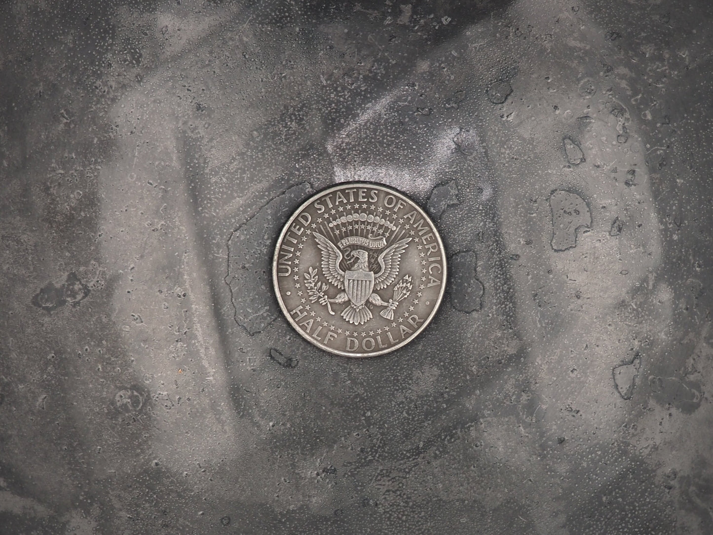 Hand Struck Half Dollar Carved President - "In God We Trust" - Skull/Vanitas/MementoMori/Death .999 Silver Plated Replica Coin