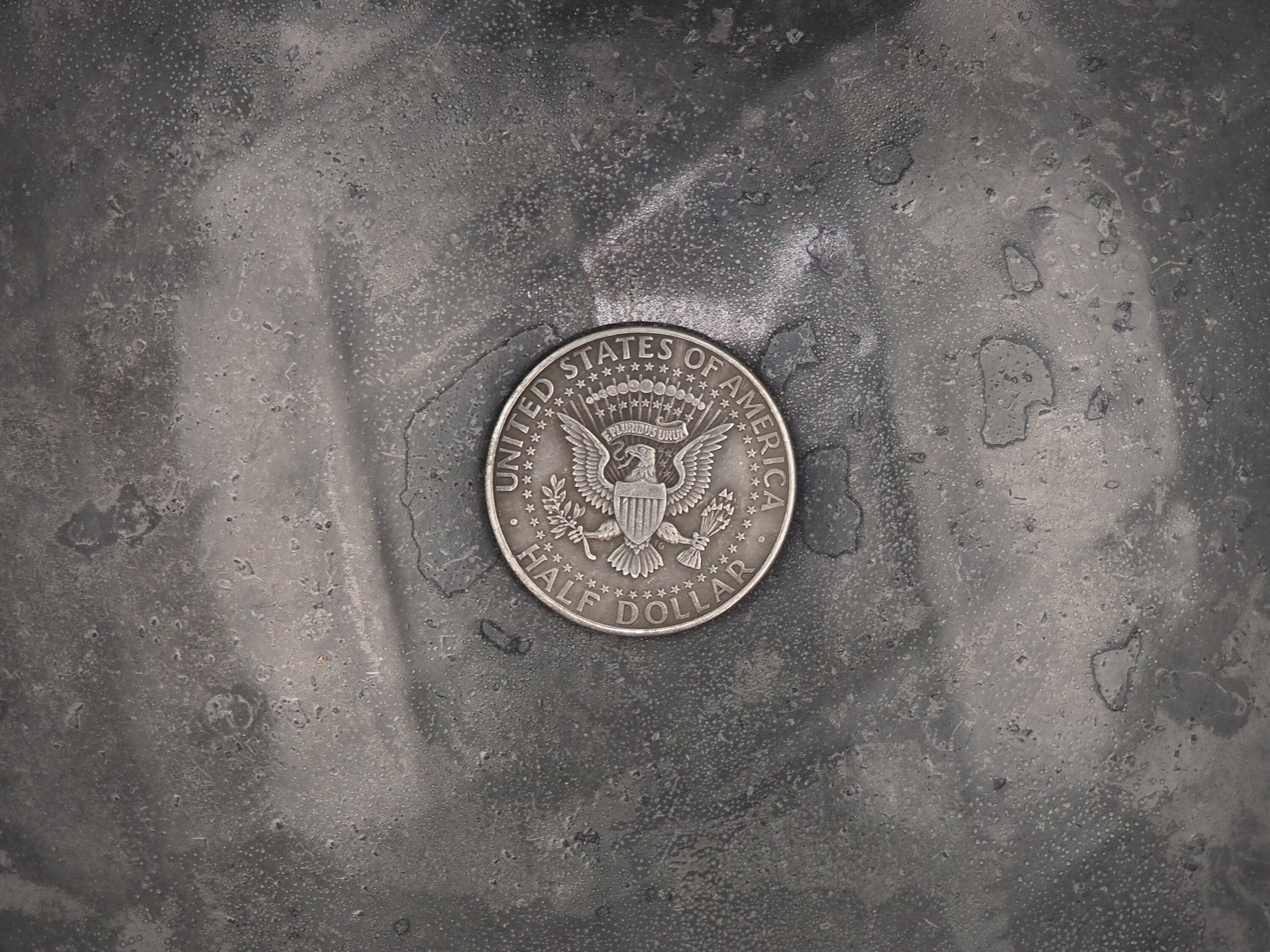 Hand Struck Half Dollar Carved President - "In God We Trust" - Skull/Vanitas/MementoMori/Death .999 Silver Plated Replica Coin