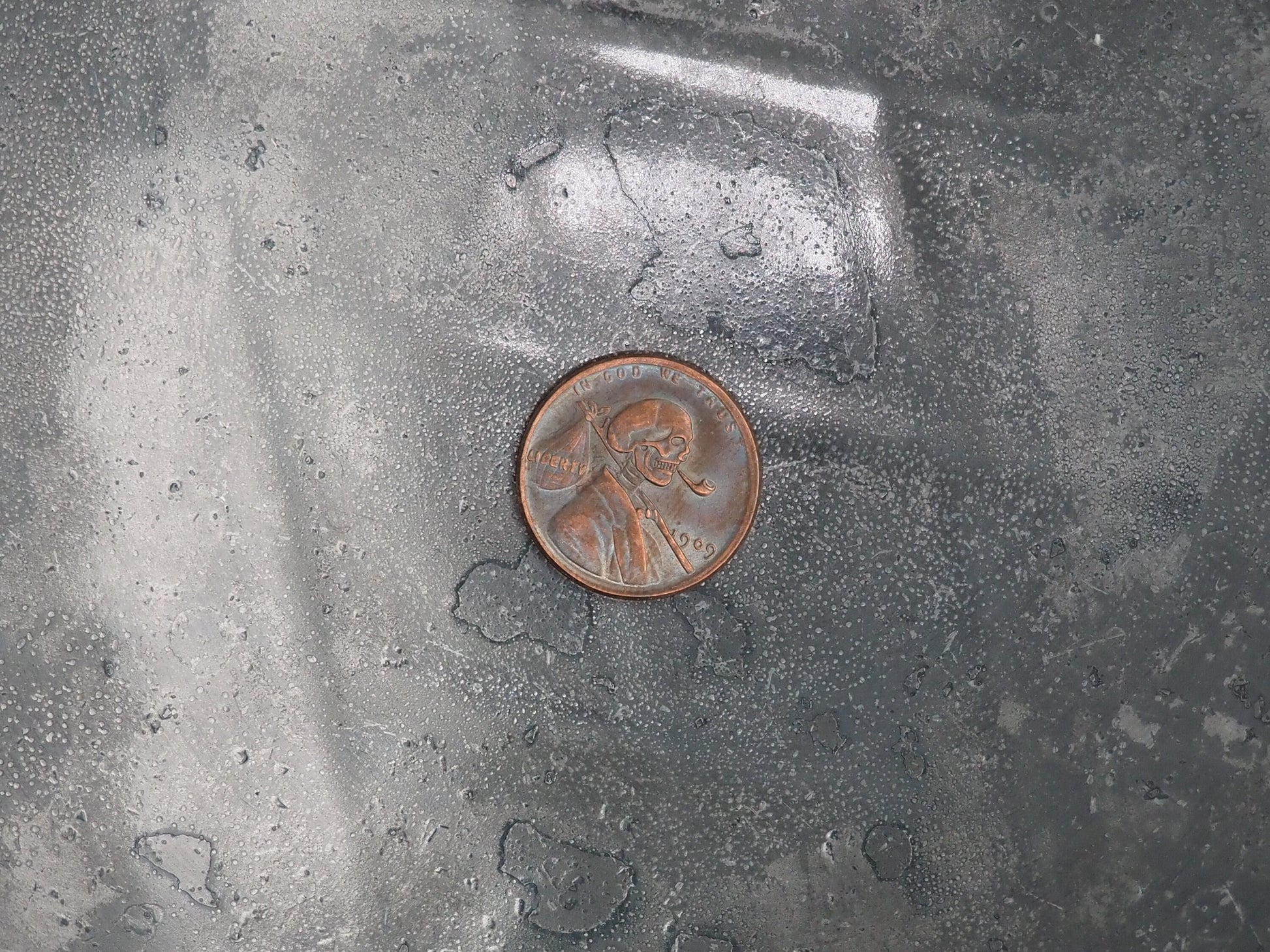 Hand Struck Hobo Skull/Vanitas/MementoMori One Cent Replica Coin/Token/Medal