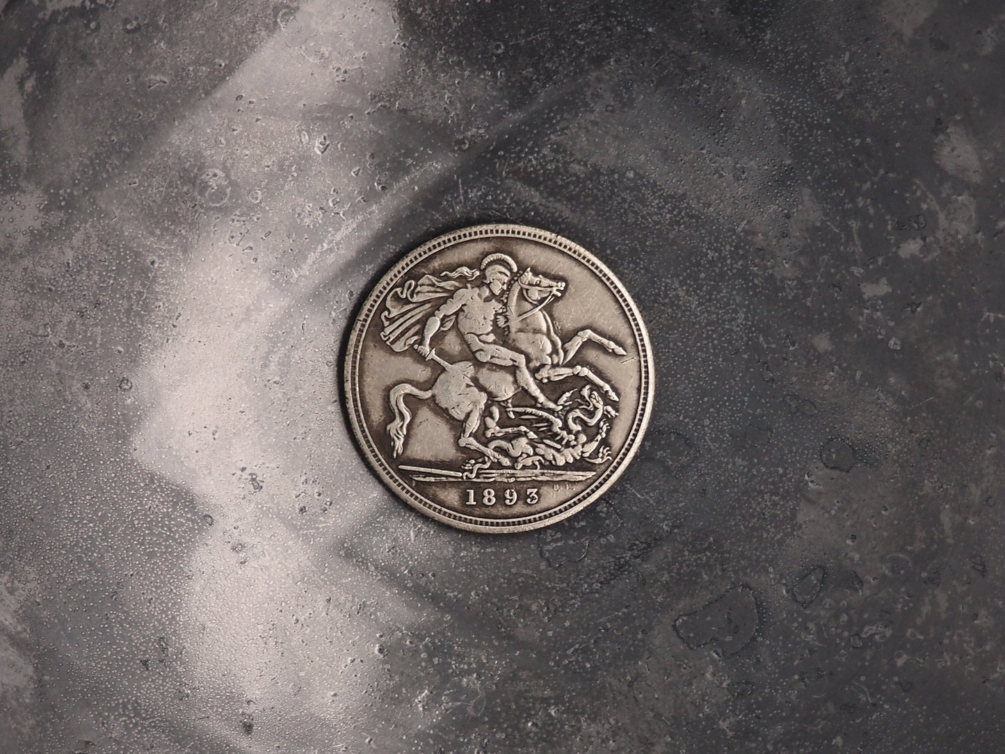 Hand Struck Hobo 1895 Queen Victoria Skull/MementoMori Head One Crown Coin - Great Britain .999 Silver Plated Replica Coin/Token/Medal