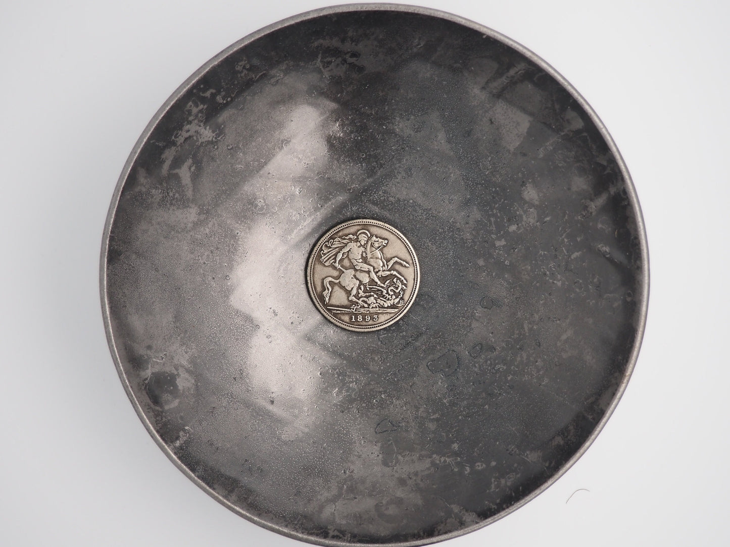 Hand Struck Hobo 1895 Queen Victoria Skull/MementoMori Head One Crown Coin - Great Britain .999 Silver Plated Replica Coin/Token/Medal