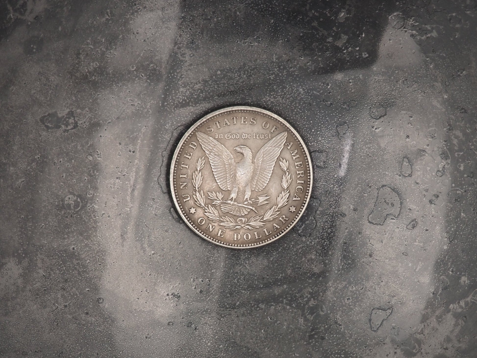 Hand Struck Skull Ace Of Spades - Lucky Poker Chip - U.S.A. Morgan Dollar .999 Plated Replica Coin/Token For A Cabinet Of Curiosities